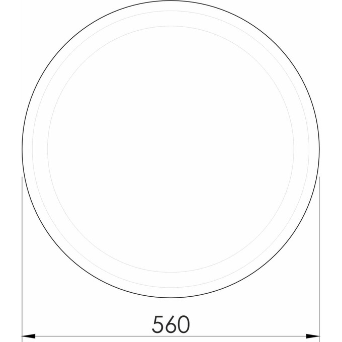 Дзеркало для ванної кімнати RJ RJ-056/2 RJMI000-2556/02 (56 см, з підсвічуванням), Доступні розміри: 56, фото , изображение 3