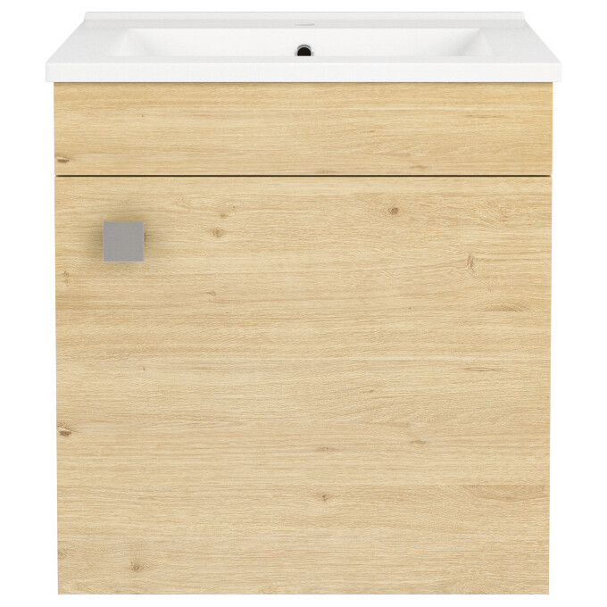 Тумба RJ Atlas с умывальником RJ Jenor RJFU005-10OK (RZJ510, 50 см, дуб, подвесная), Доступные размеры: 50, Цвет производителя: дуб, фото 3
