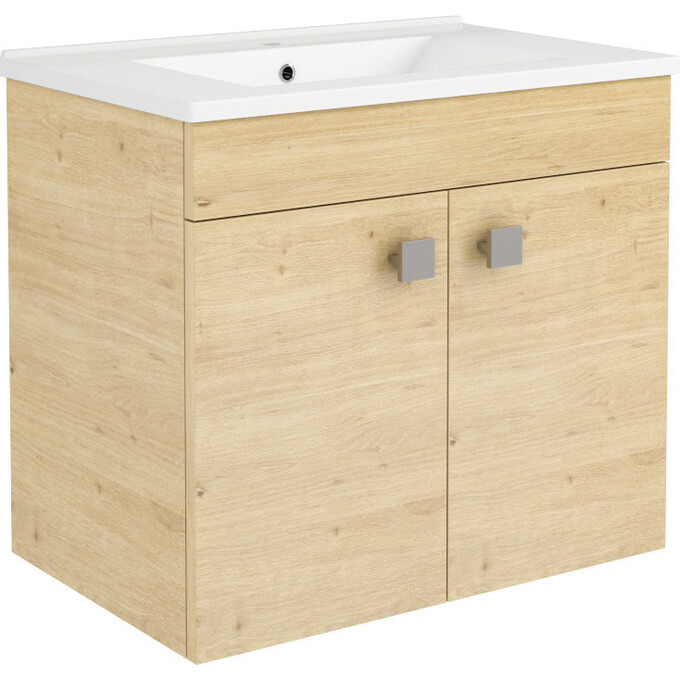 Тумба RJ Atlas с умывальником RJ Jenor RJFU005-11OK (RZJ610, 60 см, дуб, подвесная), Доступные размеры: 60, Цвет производителя: дуб, фото 