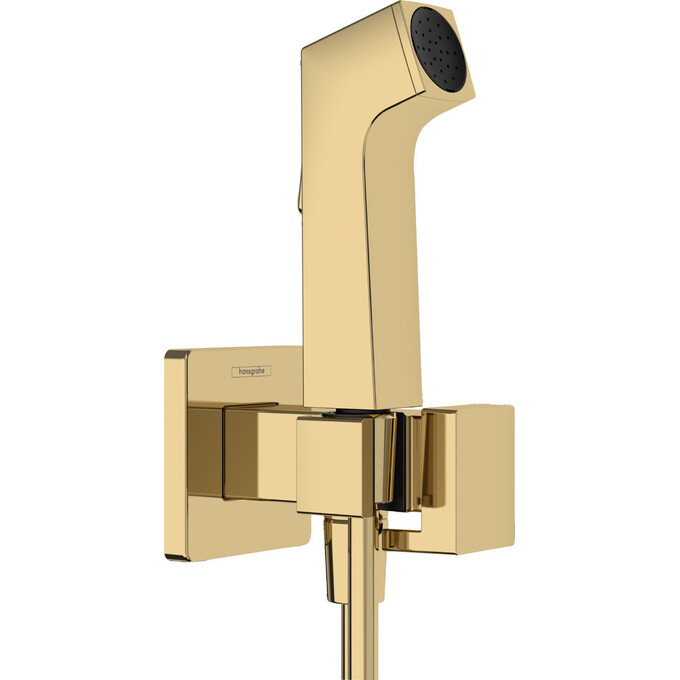 Гигиенический душ с вентилем Hansgrohe Bidette 1jet E Polished Gold 29233990 (полированное золото, внешняя часть), Цвет производителя: полированное золото, фото 