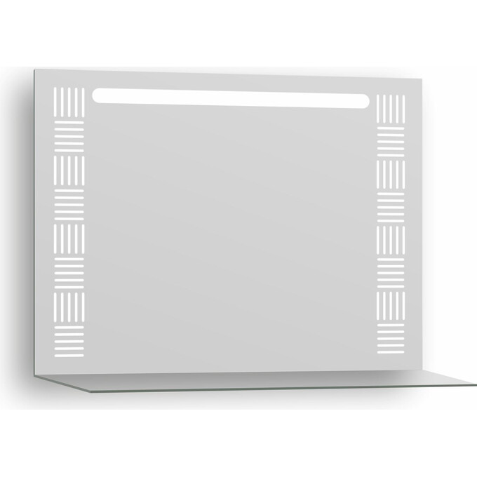 Зеркало для ванной комнаты RJ RJ-080 RJMI000-2580 (80x60 см, с подсветкой и полкой), фото 