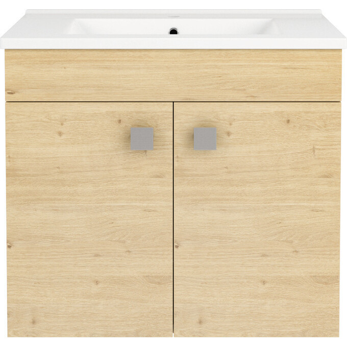 Тумба RJ Atlas с умывальником RJ Jenor RJFU005-11OK (RZJ610, 60 см, дуб, подвесная), Доступные размеры: 60, Цвет производителя: дуб, фото 3