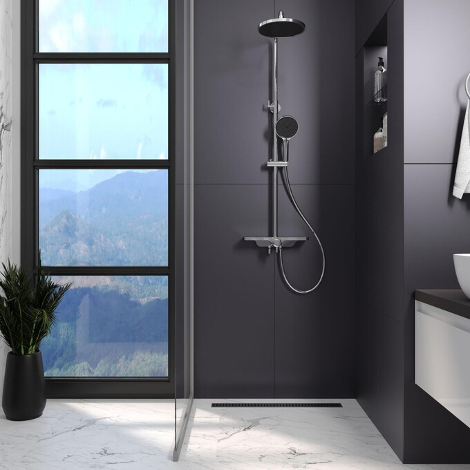 Линейный трап Koller Pool Aqua AQL0700 (70 см, с решеткой Line), Цвет производителя: хром, Доступные размеры: 70, фото 4