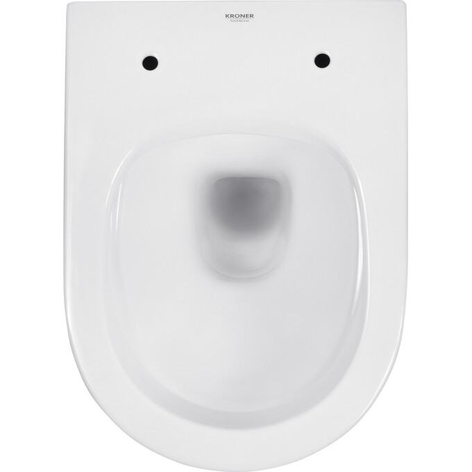 Безободковый подвесной унитаз Kroner Harz WHI493736 (KH493736WHIR, с сиденьем), фото 7
