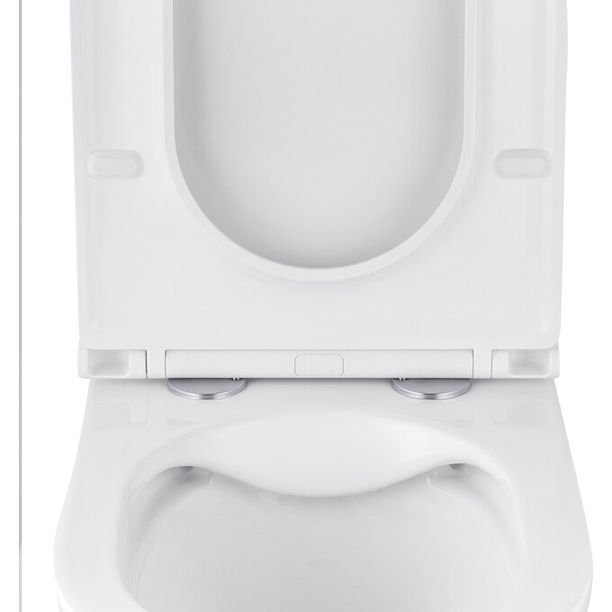 Безободковый подвесной унитаз Kroner Armada WHI513636 (KA513636WHIR, с сиденьем), фото 4