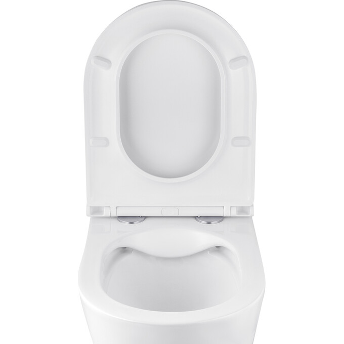 Безободковый подвесной унитаз Kroner Armada WHI513636 (KA513636WHIR, с сиденьем), фото 5