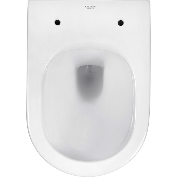 Безободковый подвесной унитаз Kroner Armada WHI513636 (KA513636WHIR, с сиденьем), фото 7