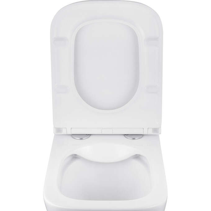 Безободковый подвесной унитаз Kroner Eifel WHI493436 (KE493436WHIR, с сиденьем), фото 5