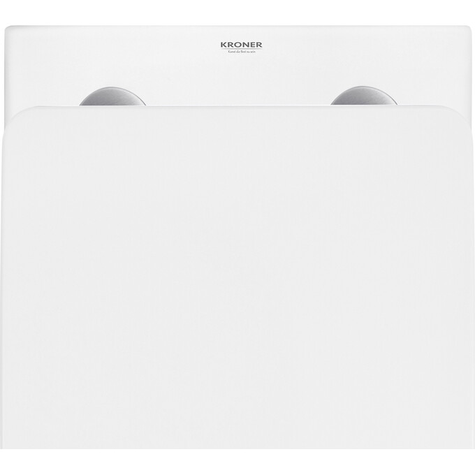 Безободковый подвесной унитаз Kroner Eifel Tornado WHI483429 (KE483429WHIT, воронкообразный, с сиденьем), фото 9