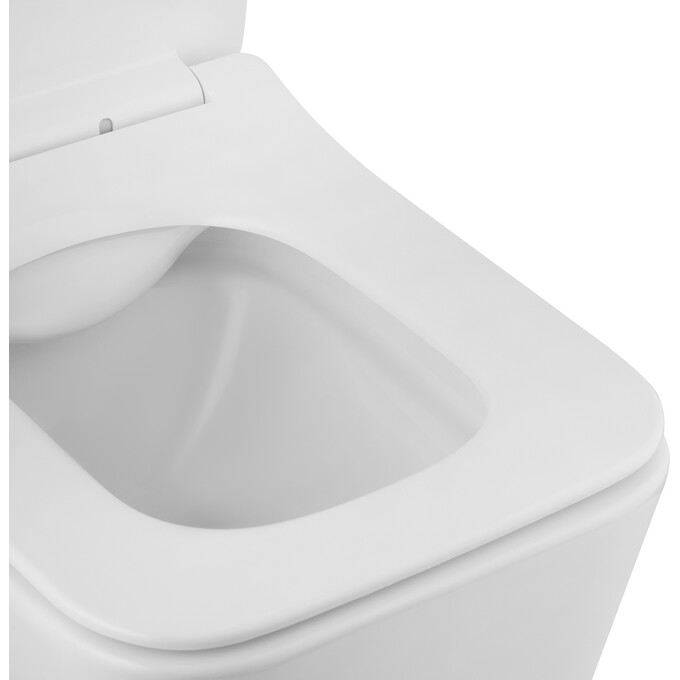 Безободковый подвесной унитаз Kroner Eifel WHI523629 (KE523629WHIR, с сиденьем), фото 5