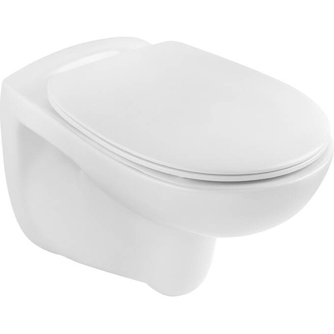 Безободковый подвесной унитаз Kroner Oker WHI533536 (KO533536WHIR, с сиденьем), фото 