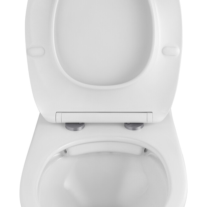 Безободковый подвесной унитаз Kroner Oker WHI533536 (KO533536WHIR, с сиденьем), фото 4