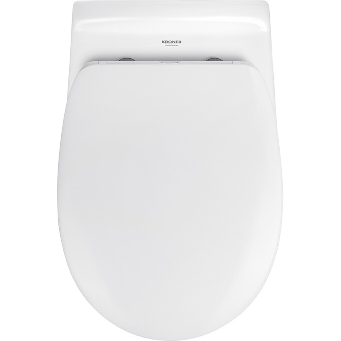 Безободковый подвесной унитаз Kroner Oker WHI533536 (KO533536WHIR, с сиденьем), фото 7
