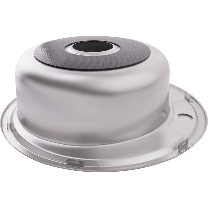 Кухонна мийка Kroner KRP Satin 490 (Satin-49006160, 49 см, 0.6 мм, з сифоном), фото , изображение 3