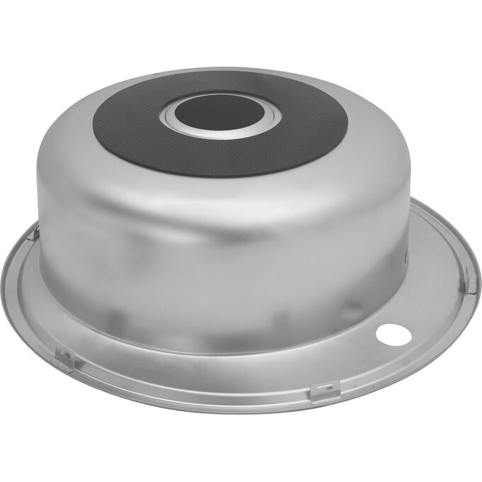 Кухонна мийка Kroner KRP Satin 510 (Satin-51008180, 51 см, 0.8 мм, з сифоном), Тип поверхні: сатин (матовая), фото , изображение 4