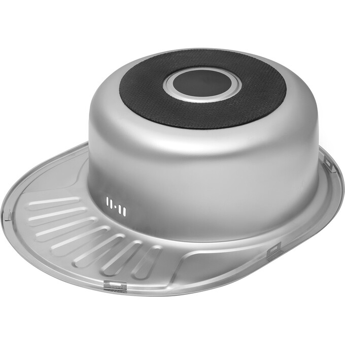 Кухонна мийка Kroner KRP Dekor 5745 (Dekor-574506160, 57x45 см, 0.6 мм, з сифоном), Тип поверхні: декор (рифленая), фото , изображение 6