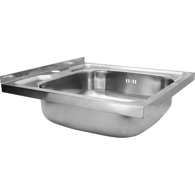 Мийка для кухні Kroner KRP Polierte 5050 (Polierte-505006160, 50x50 см, 0.6 мм, з сифоном), Доступні розміри: 50x50, Тип поверхні: полировка (блестящая), фото , изображение 3