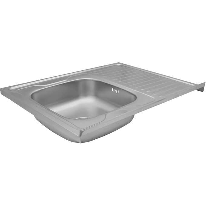 Мойка для кухни Kroner KRP Satin 6080R (Satin-6080R06160, 80x60 см, 0.6 мм, с сифоном), Доступные размеры: 80 x 60 R, Тип поверхности: сатин (матовая), фото 2