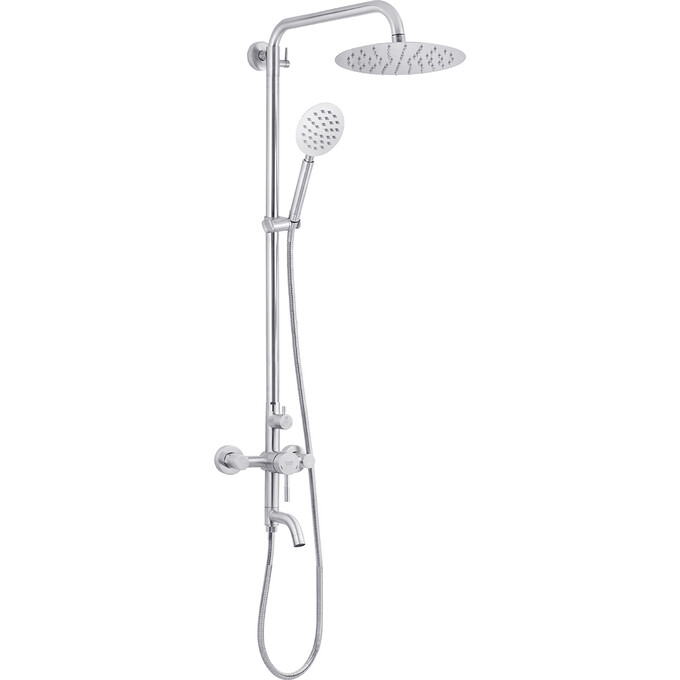 Душевая система Kroner KRP Edelstahl Klassisch ESG063 (Klassisch-ESG063, нержавейка, с изливом), Цвет производителя: нержавейка, фото 