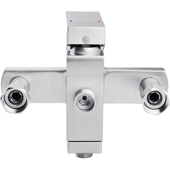 Душевая система Kroner KRP Edelstahl Kubus ESG063 (Kubus-ESG063, нержавейка, с изливом), Цвет производителя: нержавейка, фото 4