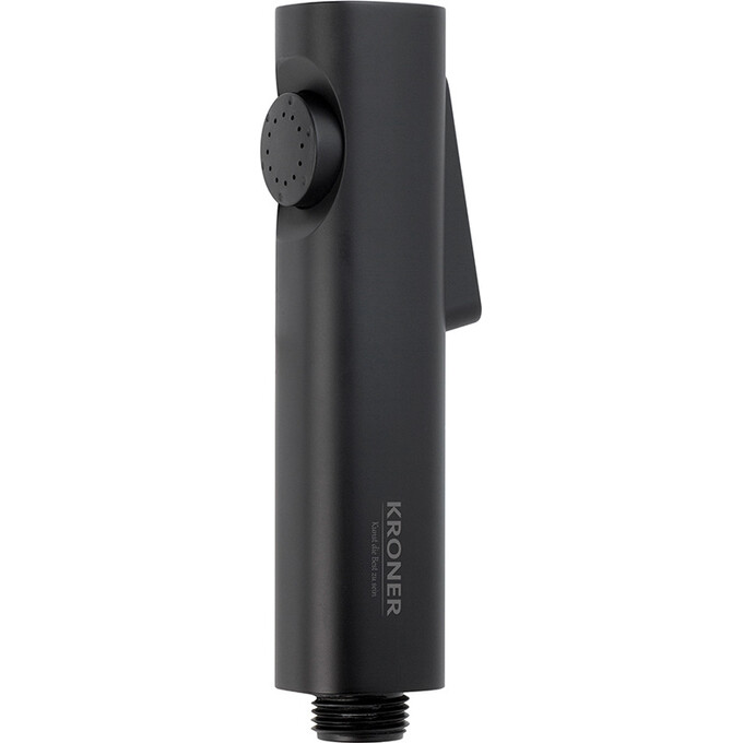 Душевая система Kroner KRP Armada SCH066 (Armada-SCH066, черная матовая, с полкой, каскадным изливом и гигиеническим душем), Цвет производителя: черный матовый, фото 9