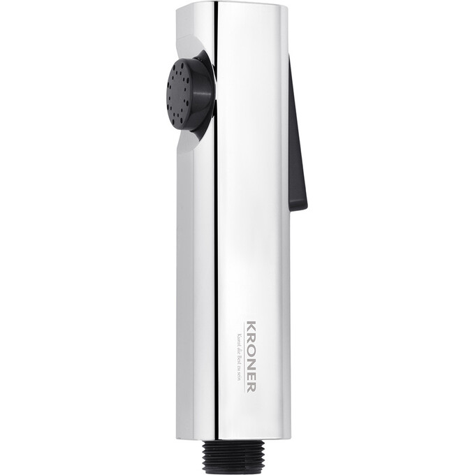 Душевая система Kroner KRP Armada W066 (Armada-W066, хром/белый, с полкой, каскадным изливом и гигиеническим душем), Цвет производителя: хром, белый, фото 9