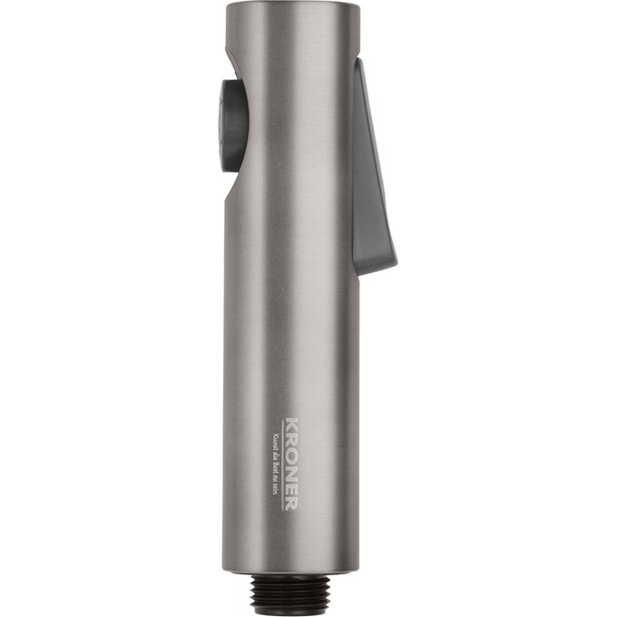 Душевая система Kroner KRP Armada GRP066 (Armada-GRP066, графит, с полкой, каскадным изливом и гигиеническим душем), Цвет производителя: графит, фото 9