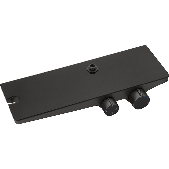 Душевая система Kroner KRP Armada GRP066 (Armada-GRP066, графит, с полкой, каскадным изливом и гигиеническим душем), Цвет производителя: графит, фото 3