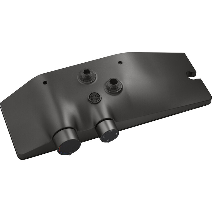 Душевая система Kroner KRP Armada GRP066 (Armada-GRP066, графит, с полкой, каскадным изливом и гигиеническим душем), Цвет производителя: графит, фото 4