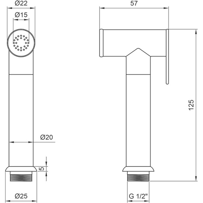 Лійка для гігієнічного душу Kroner KRM C710, фото , изображение 3