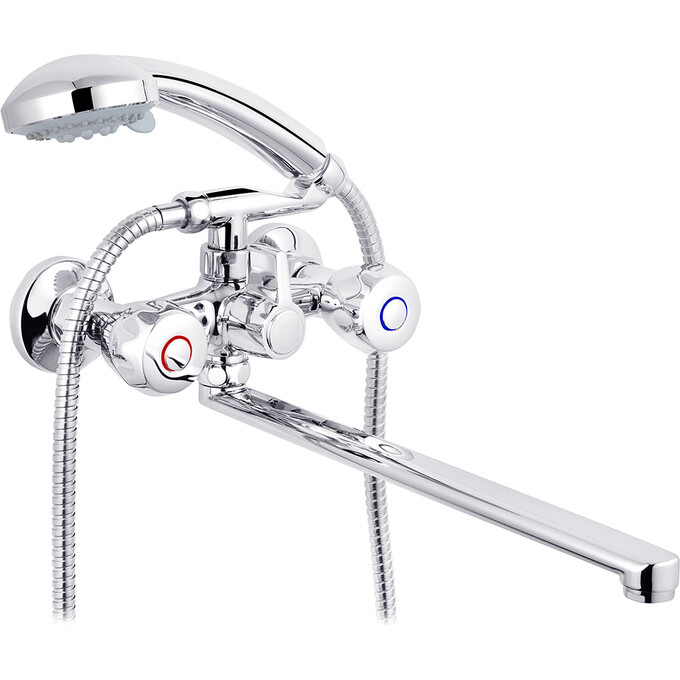 Змішувач для ванни Kroner KRP Hamburg C070 (з лійкою та шлангом), фото 