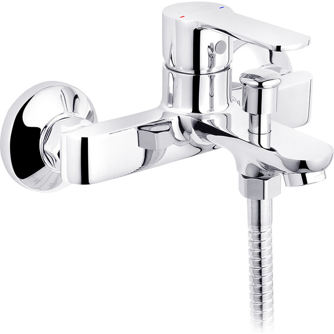 Змішувач для ванни Kroner KRP Bremen C060 (з лійкою та шлангом), фото 