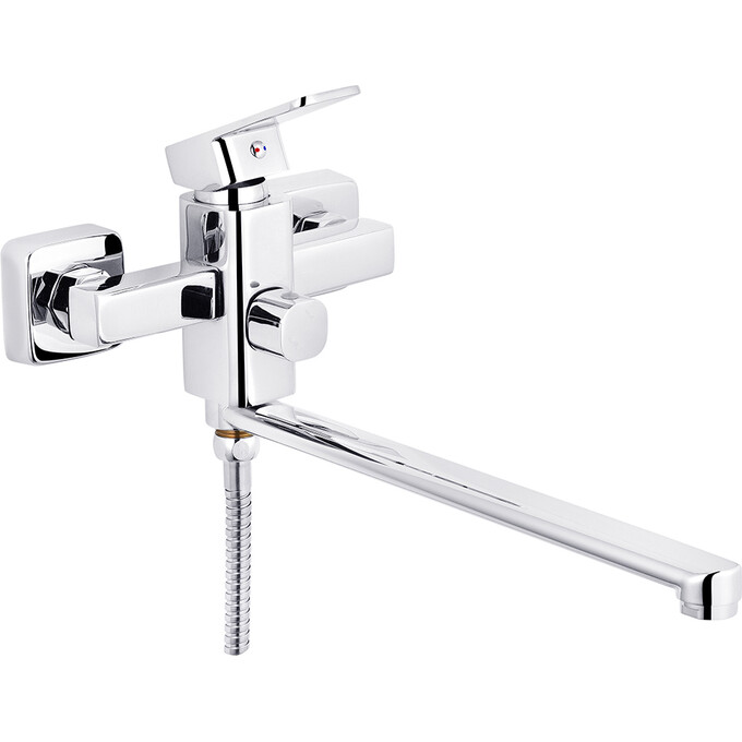 Змішувач для ванни Kroner KRP Ems C070 (з лійкою та шлангом), фото , изображение 2