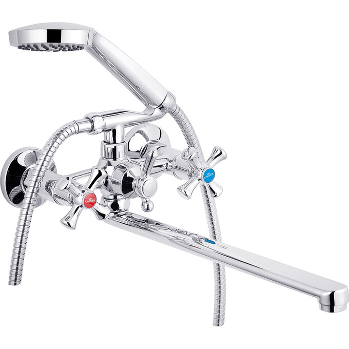 Смеситель для ванны Kroner KRP Rhein C072 (с лейкой и шлангом), фото 