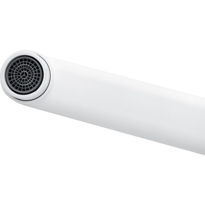 Змішувач для ванни Kroner KRP Fulda W070 (білий матовий, з лійкою та шлангом), фото , изображение 5