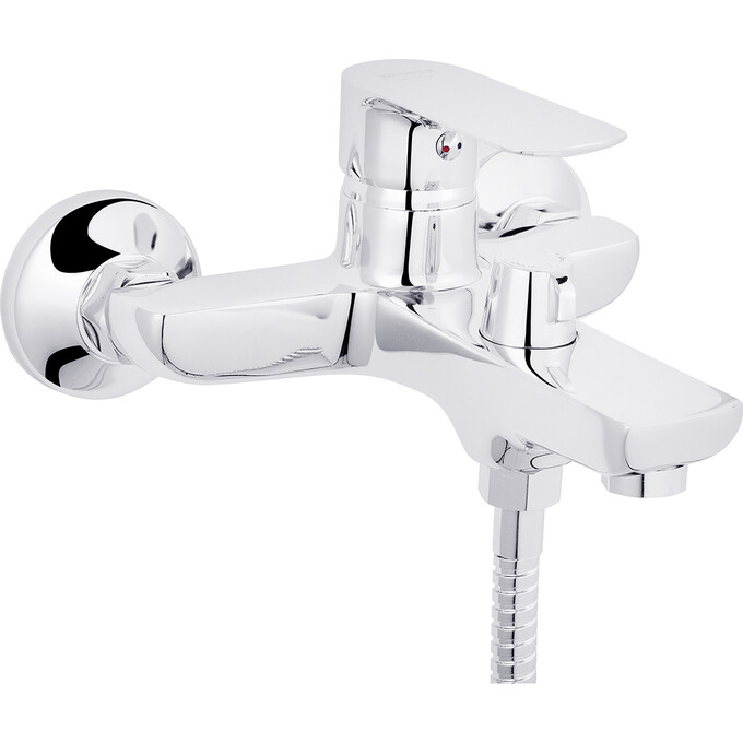 Змішувач для ванни Kroner KRP Main C060 (з лійкою та шлангом), фото 