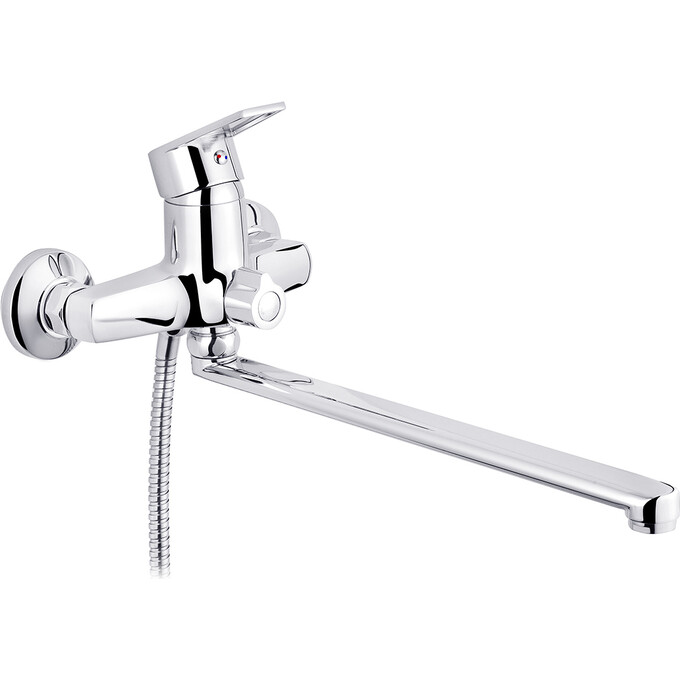 Змішувач для ванни Kroner KRP Oker C070 (з лійкою та шлангом), фото , изображение 2