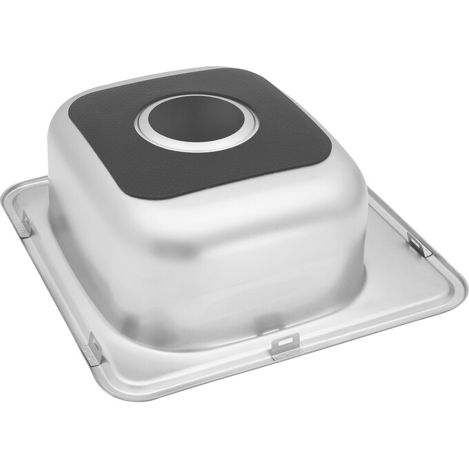 Кухонна мийка Kroner KRP Satin 3838 (Satin-383806160, 38x38 см, 0.6 мм, з сифоном), фото , изображение 5