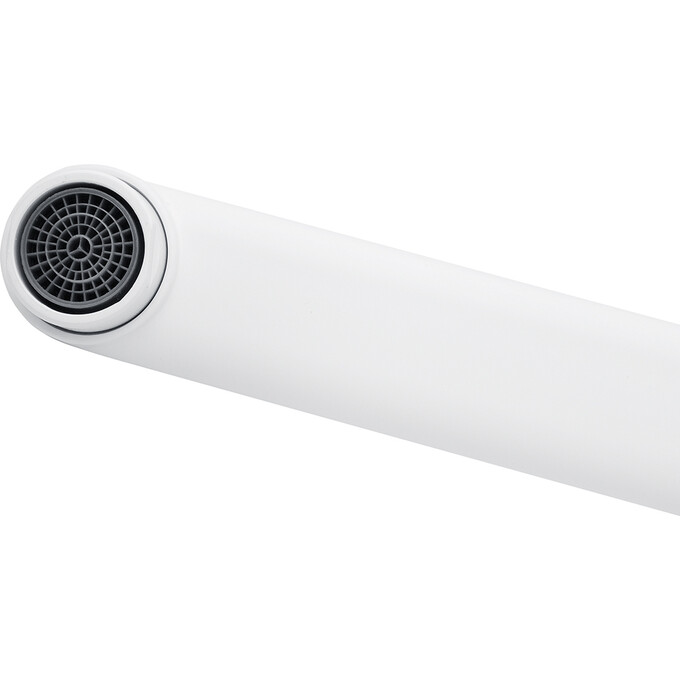 Змішувач для ванни Kroner KRP Zenda W070 (білий матовий, з лійкою та шлангом), фото , изображение 5