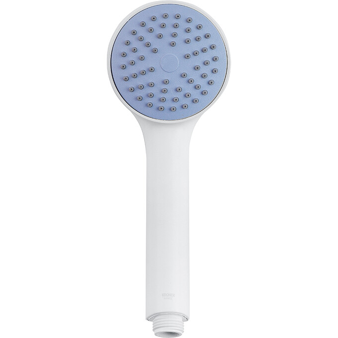 Змішувач для ванни Kroner KRP Zenda W070 (білий матовий, з лійкою та шлангом), фото , изображение 6