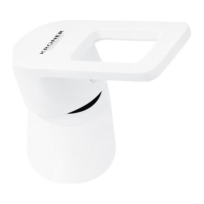 Гигиенический душ со смесителем Kroner KRM Zenda W025 (белый матовый, с приставкой для унитаза), Цвет производителя: белый матовый, фото 2