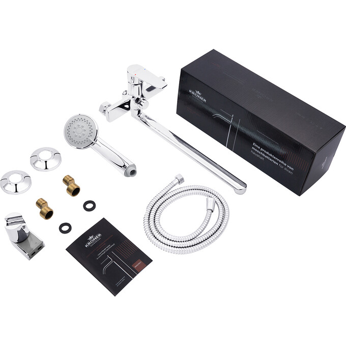 Смеситель для ванны Kroner KRP Eifel C070 (с лейкой и шлангом), фото 7