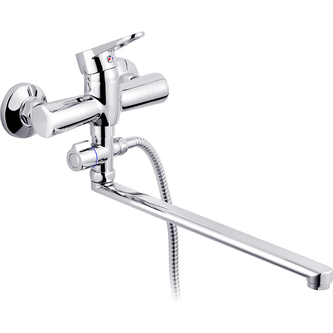 Змішувач для ванни Kroner KRP Elbe C072 (з лійкою та шлангом), фото , изображение 2