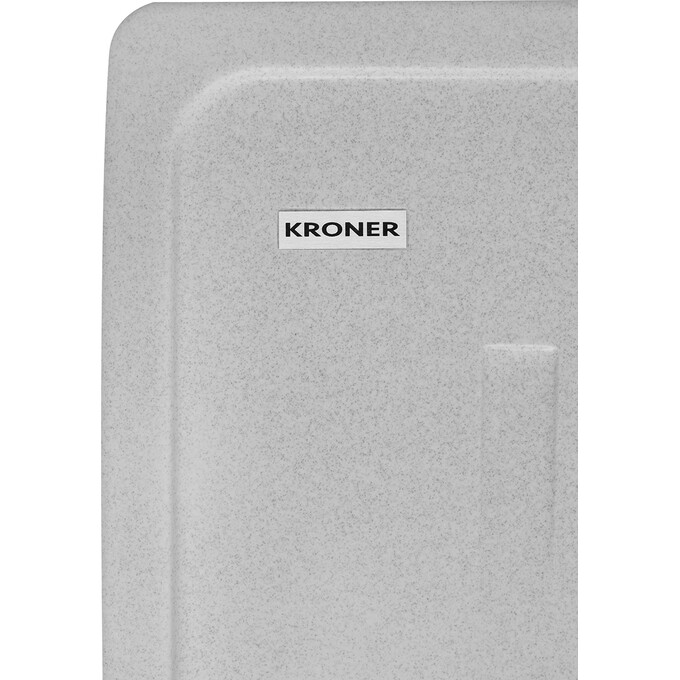 Кухонная мойка Kroner KRP Komposit GRA 6243 (KompositGRA-6243, серая, 62x43 см, с сифоном), Цвет производителя: серый, фото 5