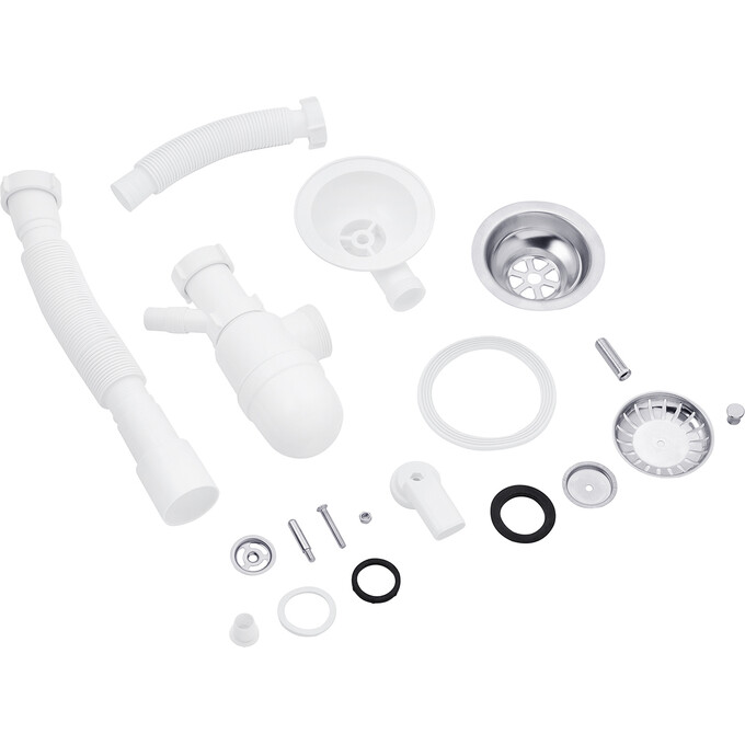 Кухонна мийка Kroner KRP Komposit SCH 6243 (KompositSCH-6243, чорна, 62x43 см, із сифоном), Колір виробника: чорний, фото , изображение 7