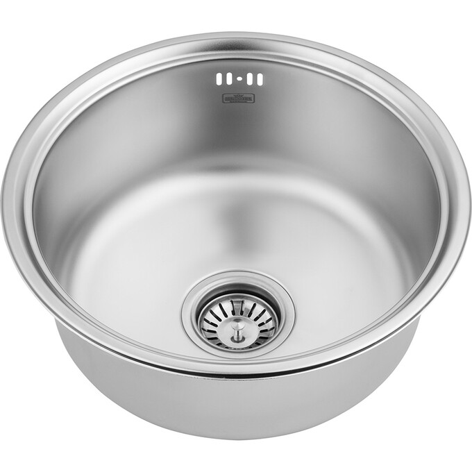 Кухонна мийка Kroner KRP Satin 430 (Satin-430, 42 см, 0.8 мм, з сифоном), фото , изображение 2