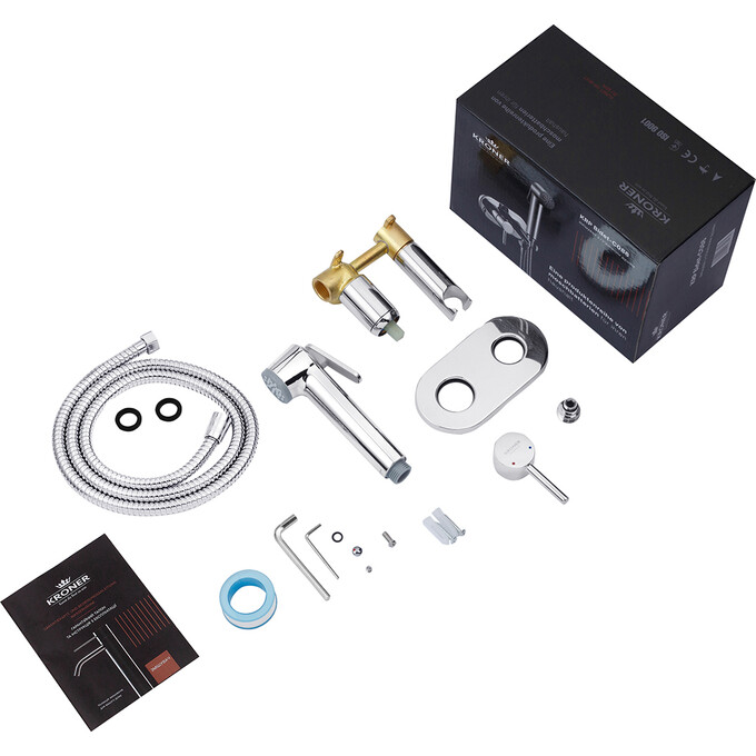 Гигиенический душ со смесителем Kroner KRP Bidet C086 (KRPBidet-C086, скрытого монтажа), фото 6
