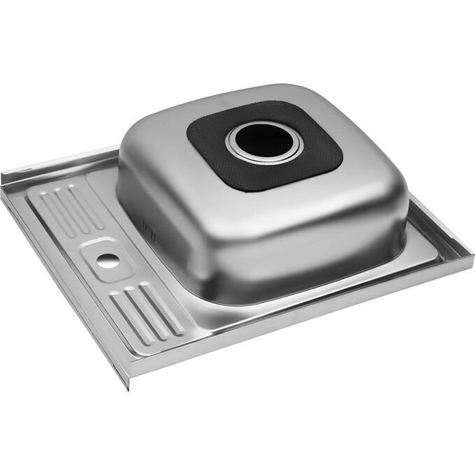 Мойка для кухни Kroner KRP Satin 6050 (Satin-6050, 50x60 см, 0.6 мм, с сифоном), Доступные размеры: 50 x 60, Тип поверхности: сатин (матовая), фото 4