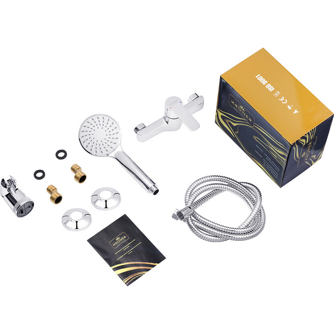 Смеситель для душа Kroner KRP Bremen C050 (с лейкой и шлангом), фото 5