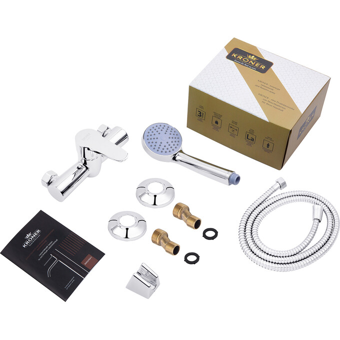 Смеситель для душа Kroner KRM Elbe C050 (с лейкой и шлангом), фото 6